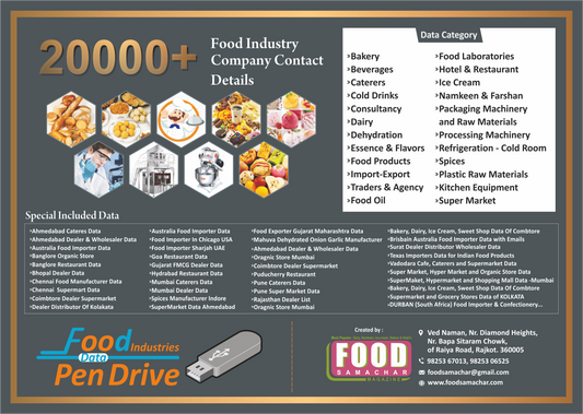 Food Industry Master Data Pendrive (with Excel Export Tool)